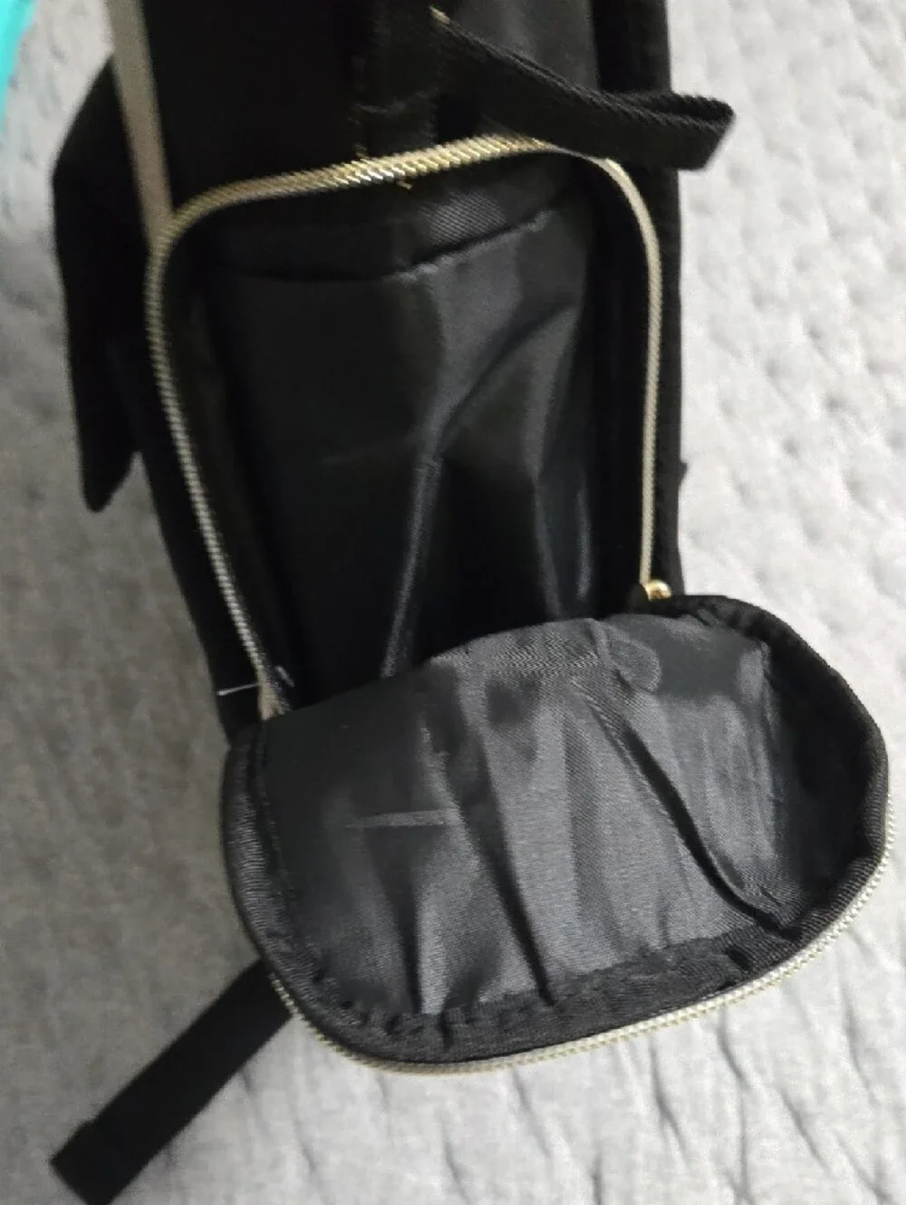 Neutral Beige and Diaper Bag Backpack with Gold Accents